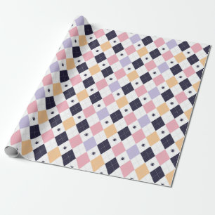 Diamond Paarse Roze met Spider Cadeaupapier