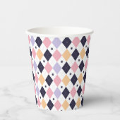 Diamond Paarse Roze met Spider Papieren Bekers (Voorkant)