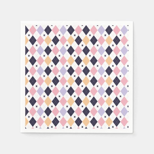 Diamond Paarse Roze met Spider Servet (Voorkant)