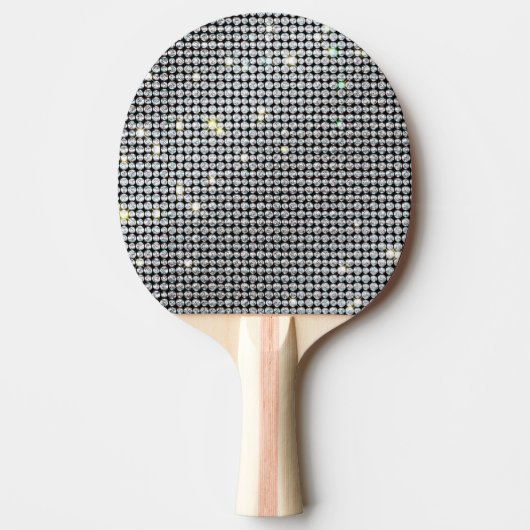 Diamond Paddles, briljante Paddles, wit kristal Tafeltennisbatje (Voorkant)