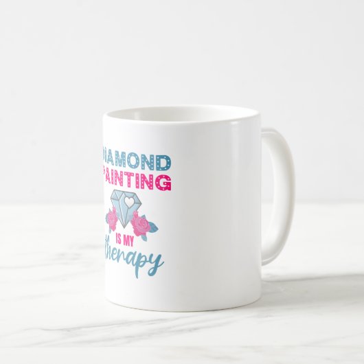 Diamond Painting is mijn therapie Koffiemok (Voorkant rechts)