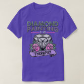 Diamond Painting is my Therapy Floral Diamond Pain T-shirt (Design voorkant)