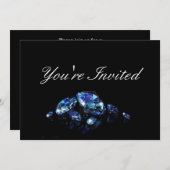 Diamond party-uitnodiging kaart (Voorkant / Achterkant)