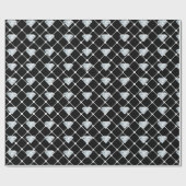 Diamond Patroon Bling Bling Designer Uitziend Cade Cadeaupapier (Vlak)