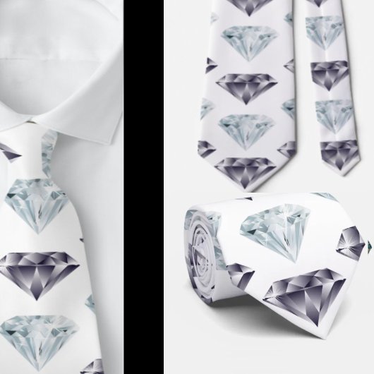 Diamond Patroon Bling Bling Luxe Elegant Stropdas