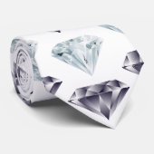 Diamond Patroon Bling Bling Luxe Elegant Stropdas (Opgerold)