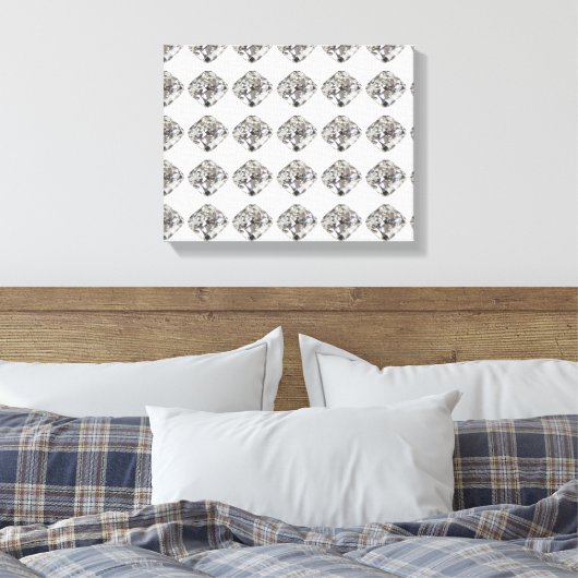 Diamond-patroon Canvas Afdruk (Insitu (Slaapkamer))