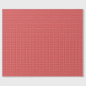 Diamond patroon - diep rood en wit cadeaupapier (Vlak)