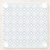 Diamond-patroon Glazen Onderzetter (Achterkant)