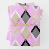 Diamond patroon inpakpapier lila (In situ)