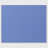 Diamond-patroon - kobalt blauw en wit cadeaupapier (Vlak)