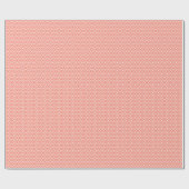 Diamond patroon - koraalroze en wit cadeaupapier (Vlak)