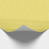 Diamond-patroon - mosterd goud en wit cadeaupapier (Hoek)