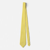 Diamond-patroon - mosterd goud en wit stropdas (Voorkant)