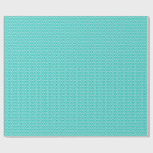 Diamond patroon - turquoise en wit cadeaupapier (Vlak)