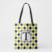 Diamond Pattern #1 Monogramed Tote Bag (Voorkant)