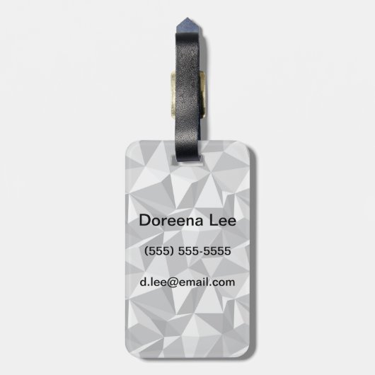 Diamond Pattern - Abstract veelhoek Bagagelabel (Achterkant verticaal)