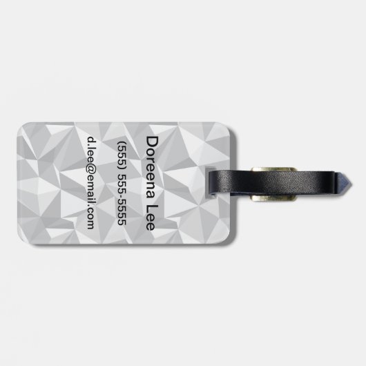 Diamond Pattern - Abstract veelhoek Bagagelabel (Achterkant horizontaal)