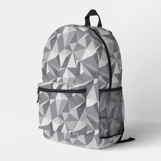 Diamond Pattern - Abstract veelhoek Bedrukte Rugzak (Achterkant Hoek Rechts)
