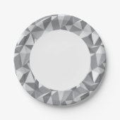 Diamond Pattern - Abstract veelhoek Papieren Bordje (Voorkant)