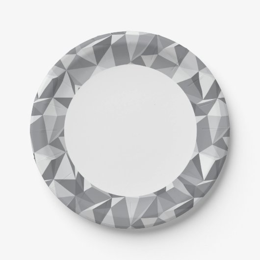 Diamond Pattern - Abstract veelhoek Papieren Bordje (Voorkant)