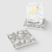 Diamond Pattern - Abstract veelhoek Stenen Onderzetter (Zijkant)