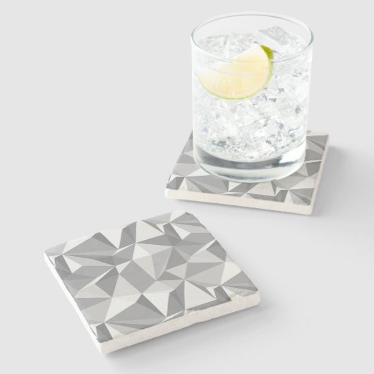 Diamond Pattern - Abstract veelhoek Stenen Onderzetter (Zijkant)