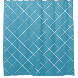 Diamond Pattern Aqua Douchegordijn