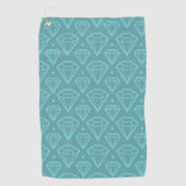Diamond Pattern | BLAUWGROEN Golfhanddoek (Voorkant)