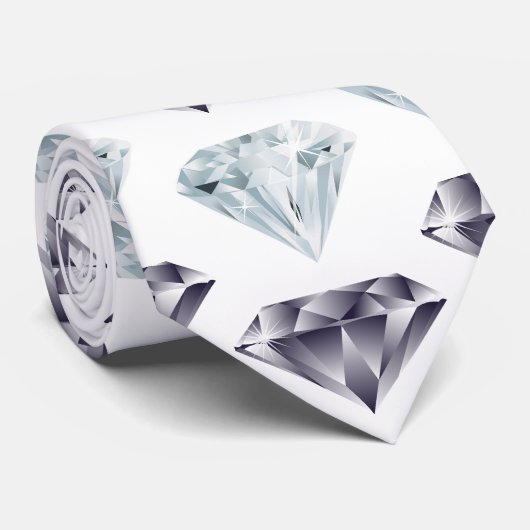 Diamond Pattern Bling Bling Luxury Elegant Stropdas (Opgerold)