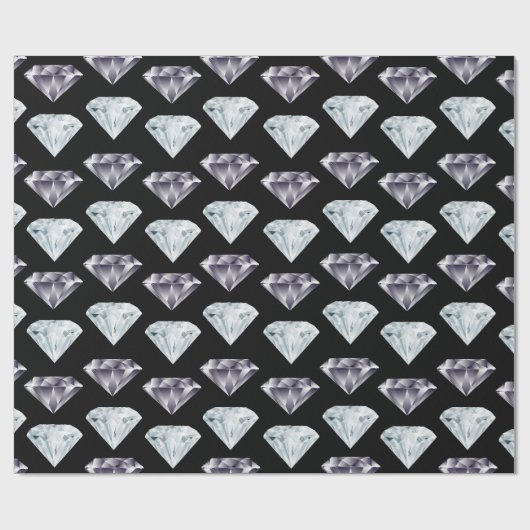 Diamond Pattern Bling Bling Luxury Expensive Gift Cadeaupapier (Vlak)