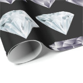 Diamond Pattern Bling Bling Luxury Expensive Gift Cadeaupapier (Rol Hoek)