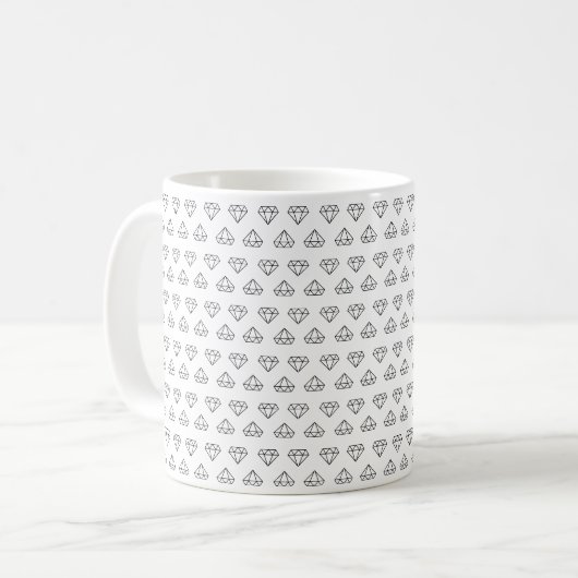 Diamond Pattern Coffee Mok (Voorkant links)