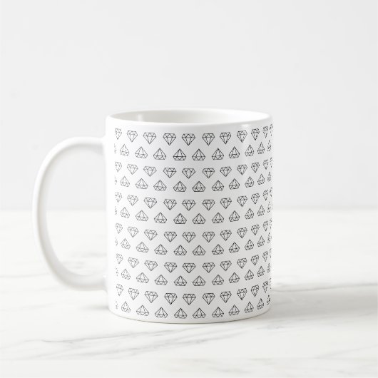 Diamond Pattern Coffee Mok (Links)