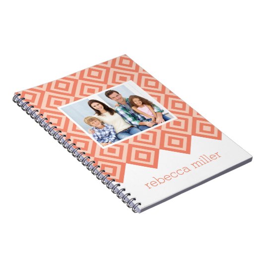 Diamond Pattern Custom Notitieboek (Rechterzijde)