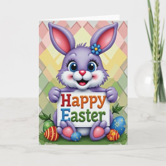 Diamond Pattern Easter Card Kaart (Voorkant)