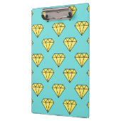 Diamond Pattern - Geel & Turquoise Klembord (Links)
