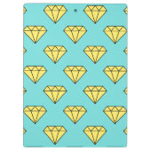 Diamond Pattern - Geel & Turquoise Klembord (Achterkant)
