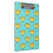 Diamond Pattern - Geel & Turquoise Klembord (Rechts)
