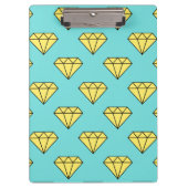 Diamond Pattern - Geel & Turquoise Klembord (Voorkant)