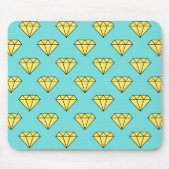 Diamond Pattern - Geel & Turquoise Muismat (Voorkant)