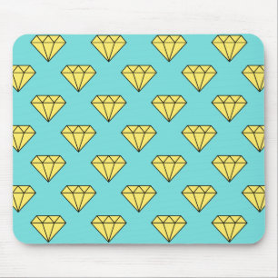 Diamond Pattern - Geel & Turquoise Muismat
