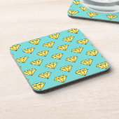 Diamond Pattern - Geel & Turquoise Onderzetter (Linkerzijde)