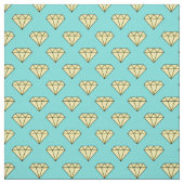 Diamond Pattern - Geel & Turquoise Stof (Swatch)