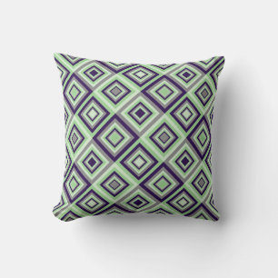 Diamond Pattern Green Paars Grey Sierkussen
