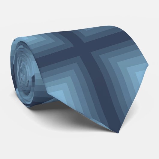 Diamond Pattern in Blue Stropdas (Opgerold)