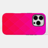 Diamond Pattern in Neon Pink en Red Ombre Case-Mate iPhone Case (Achterkant (horizontaal))
