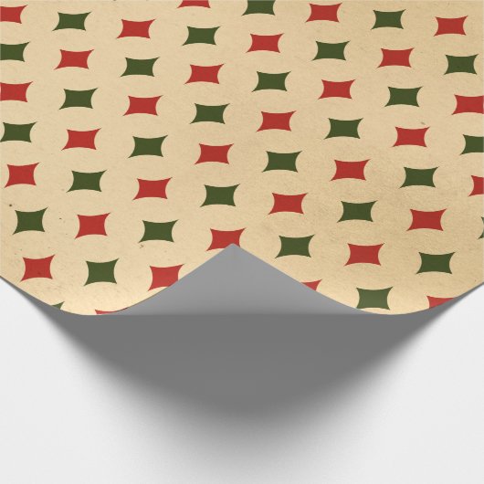  Diamond Pattern Kerstmis Cadeaupapier (Hoek)