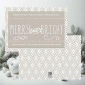 Diamond Pattern Merry en Bright Corporate Kaart