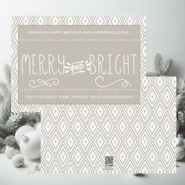 Diamond Pattern Merry en Bright Corporate Kaart